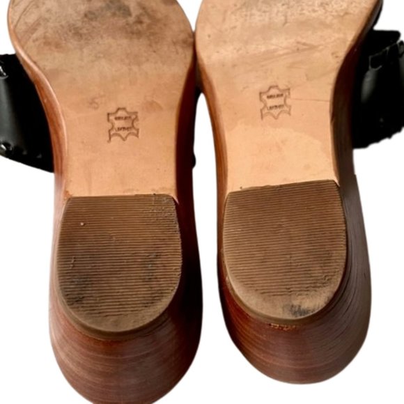 Jack Rogers Wedge Low Heel Sandals - Black Leather - 6M - Picture 10 of 11